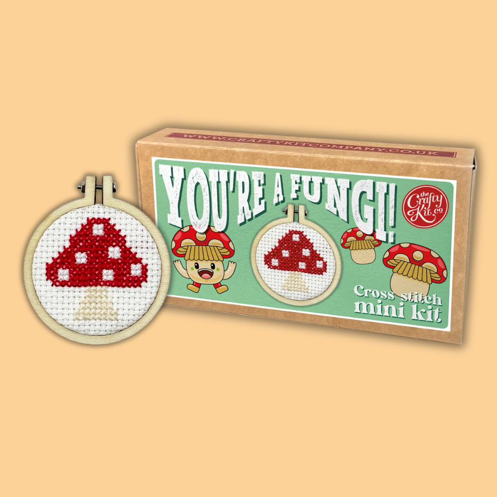 Mini Matchbox Cross Stitch Kit: You're a Fungi!