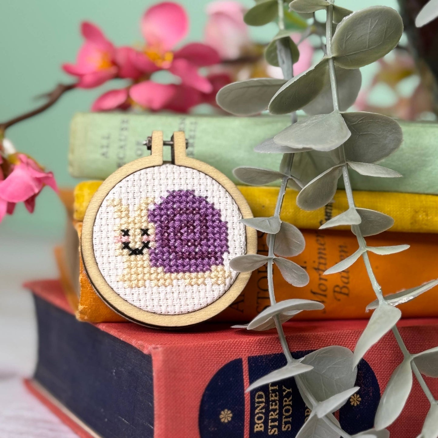 Mini Matchbox Cross Stitch Kit: Let's Shellebrate!