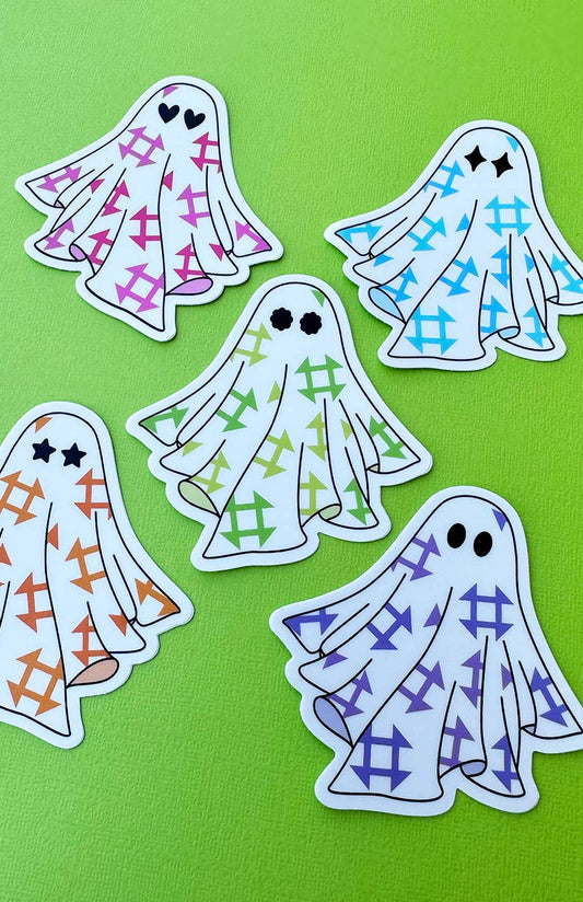 Quilt Ghost Stickers – Pink