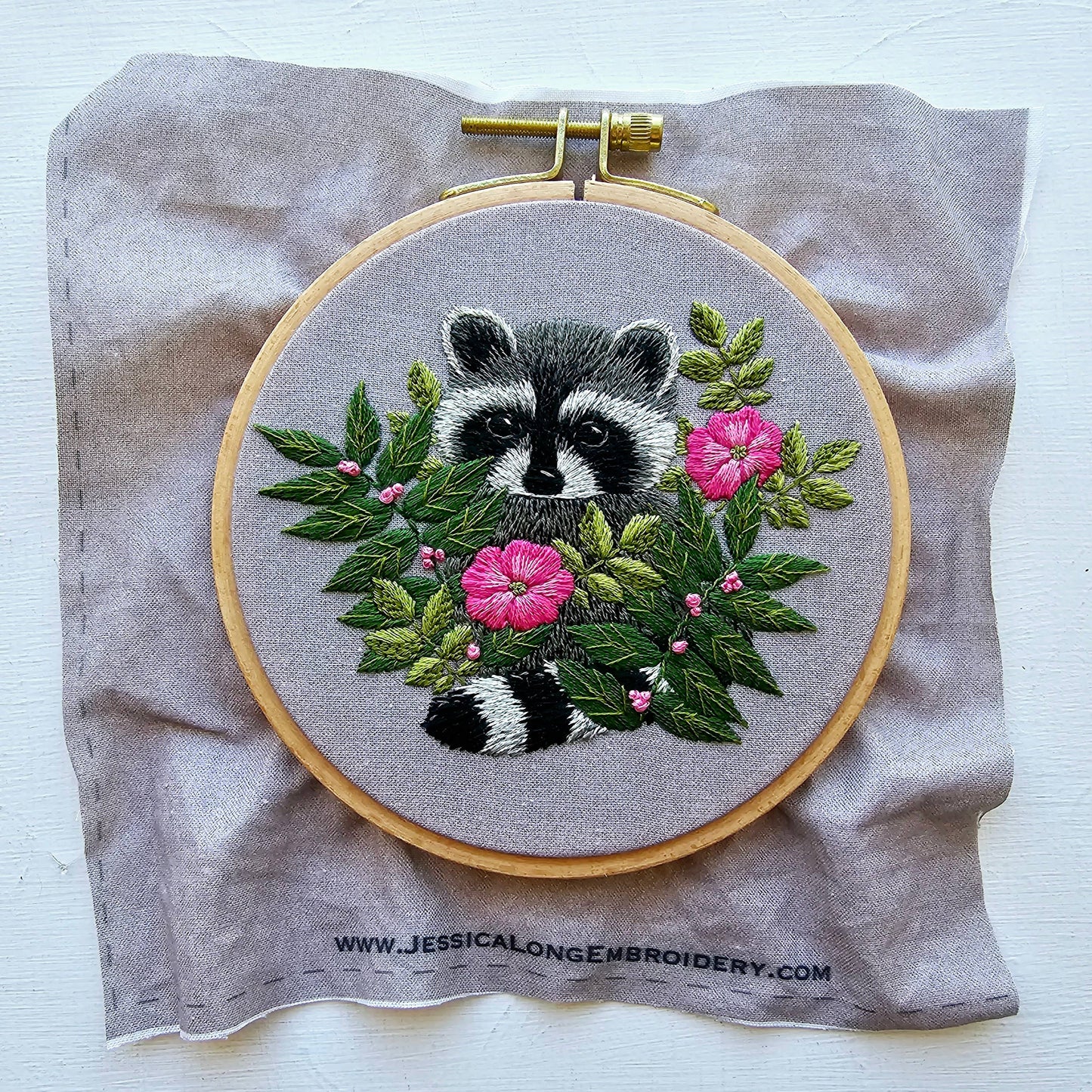 Embroidery Kit: Raccoon