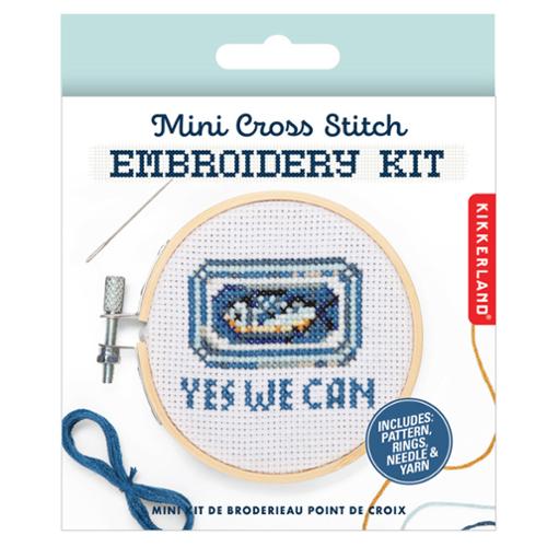 Mini Cross Stitch Sardine Kit by Kikkerland