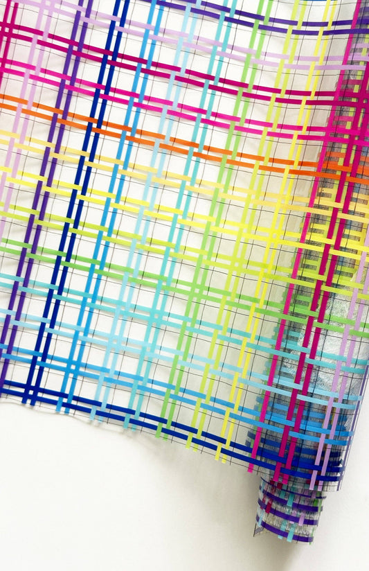 Clear TPU Vinyl: Rainbow Plaid