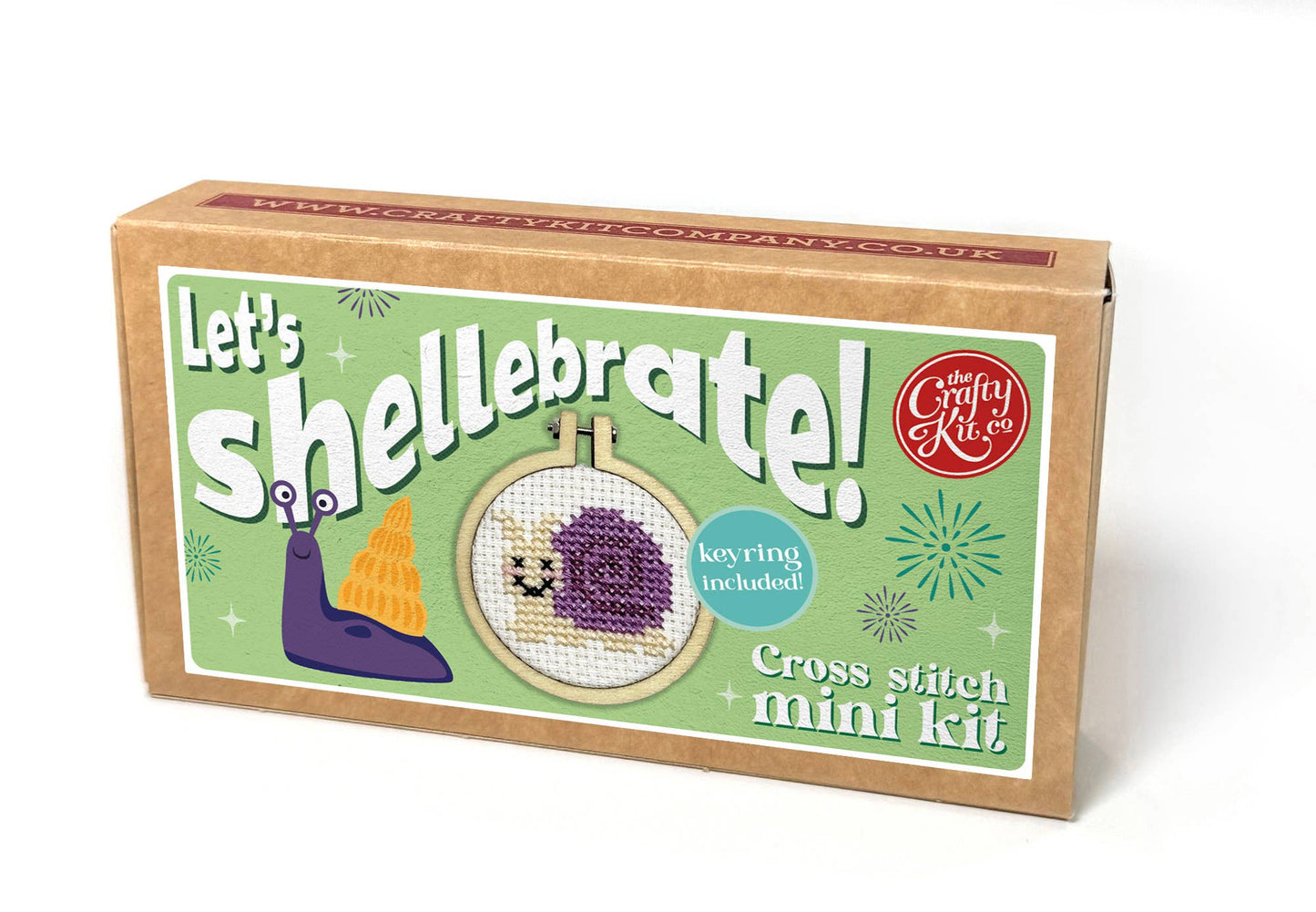 Mini Matchbox Cross Stitch Kit: Let's Shellebrate!