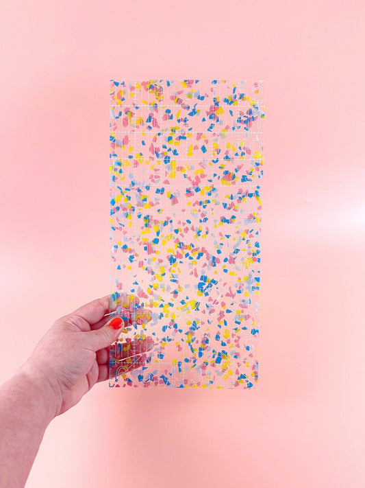 6" x 12" Quilting Ruler: Confetti
