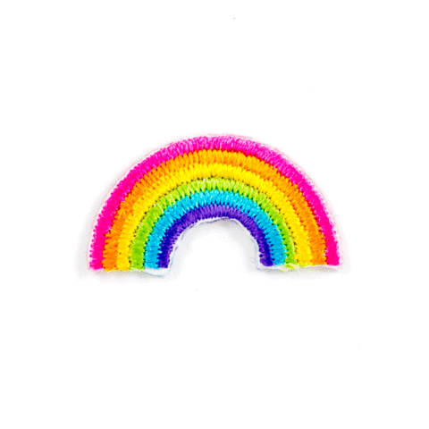 Embroidered Sticker Patch: Rainbow