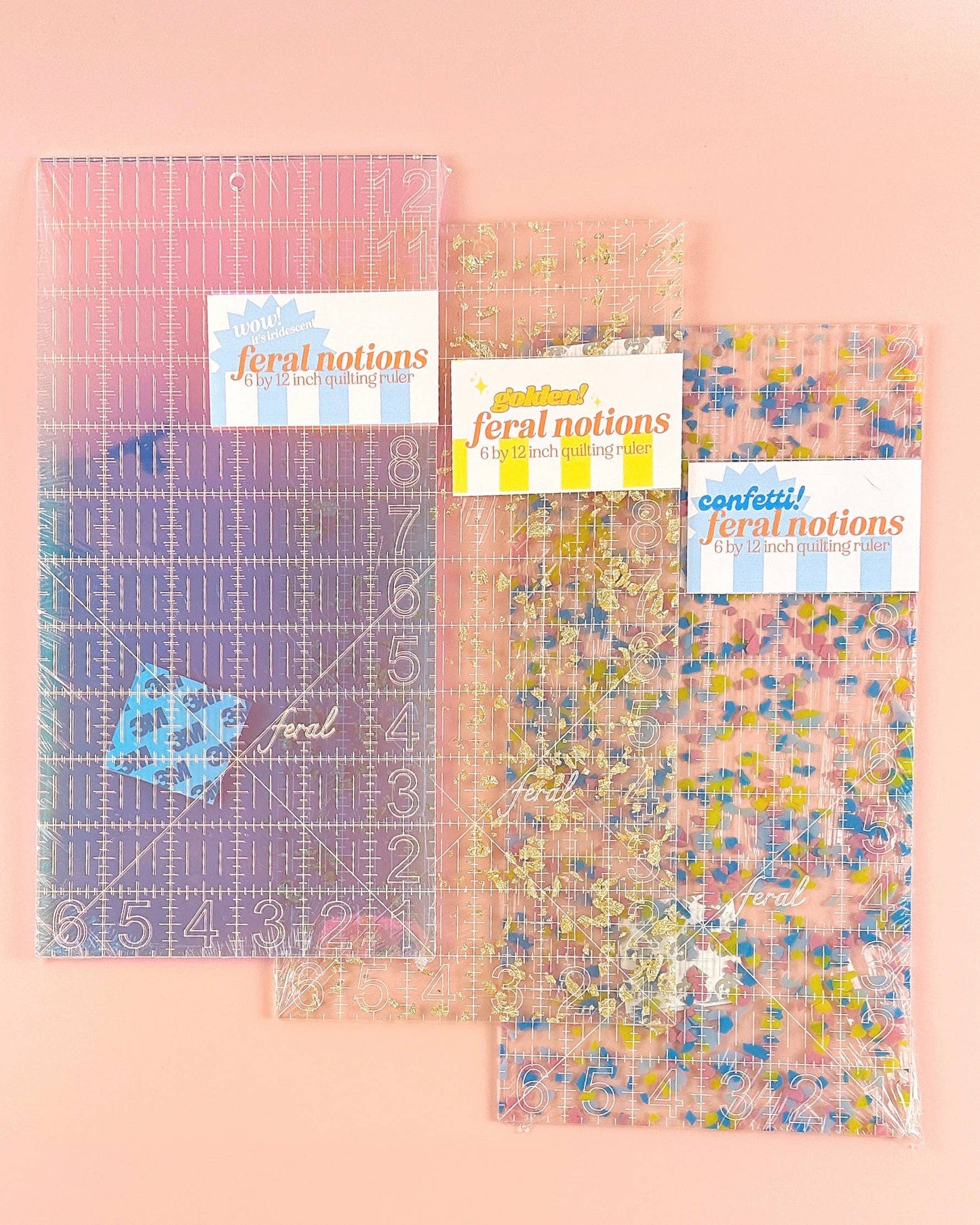 6 x 12 Quilting Ruler: Golden