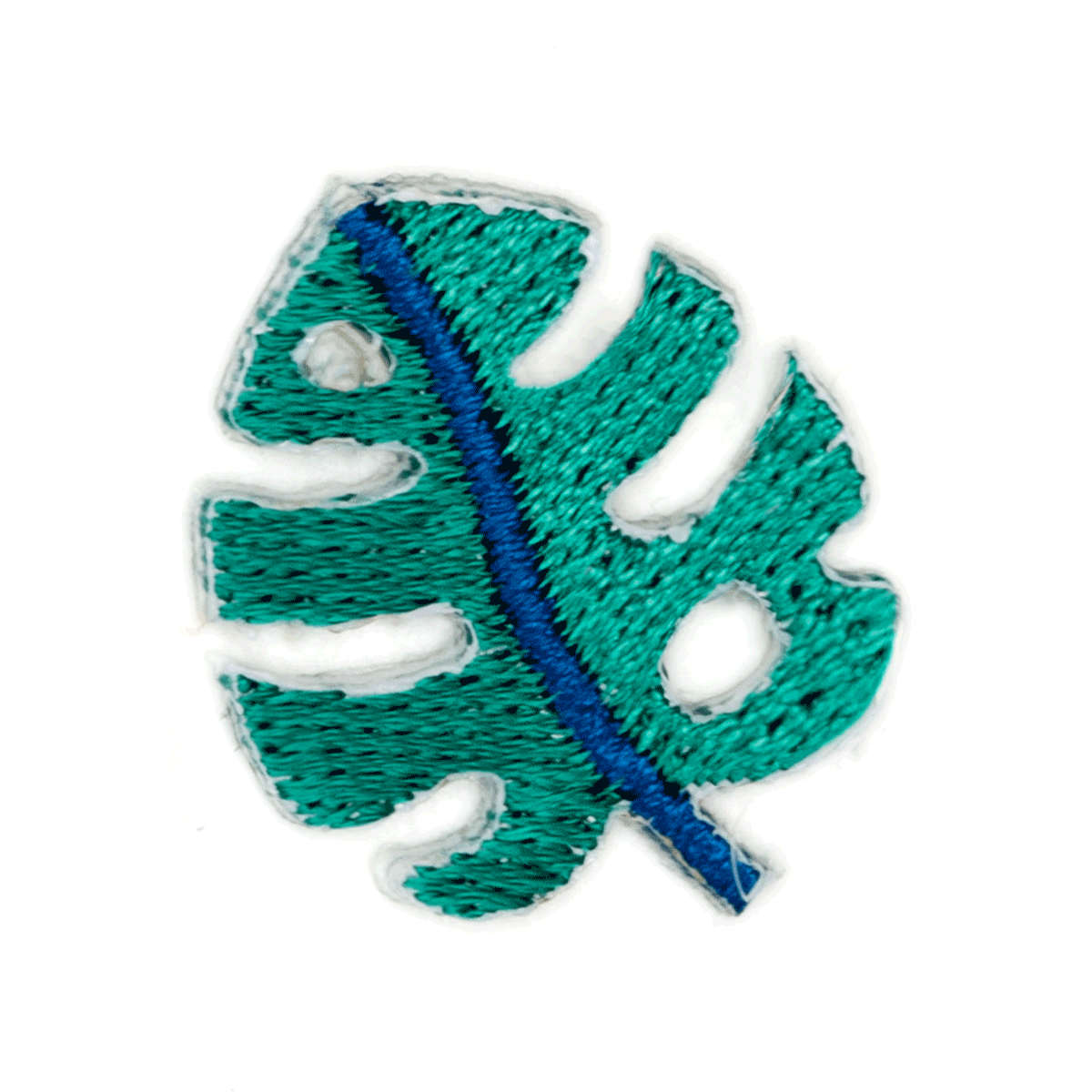 Embroidered Sticker Patch: Monstera Leaf