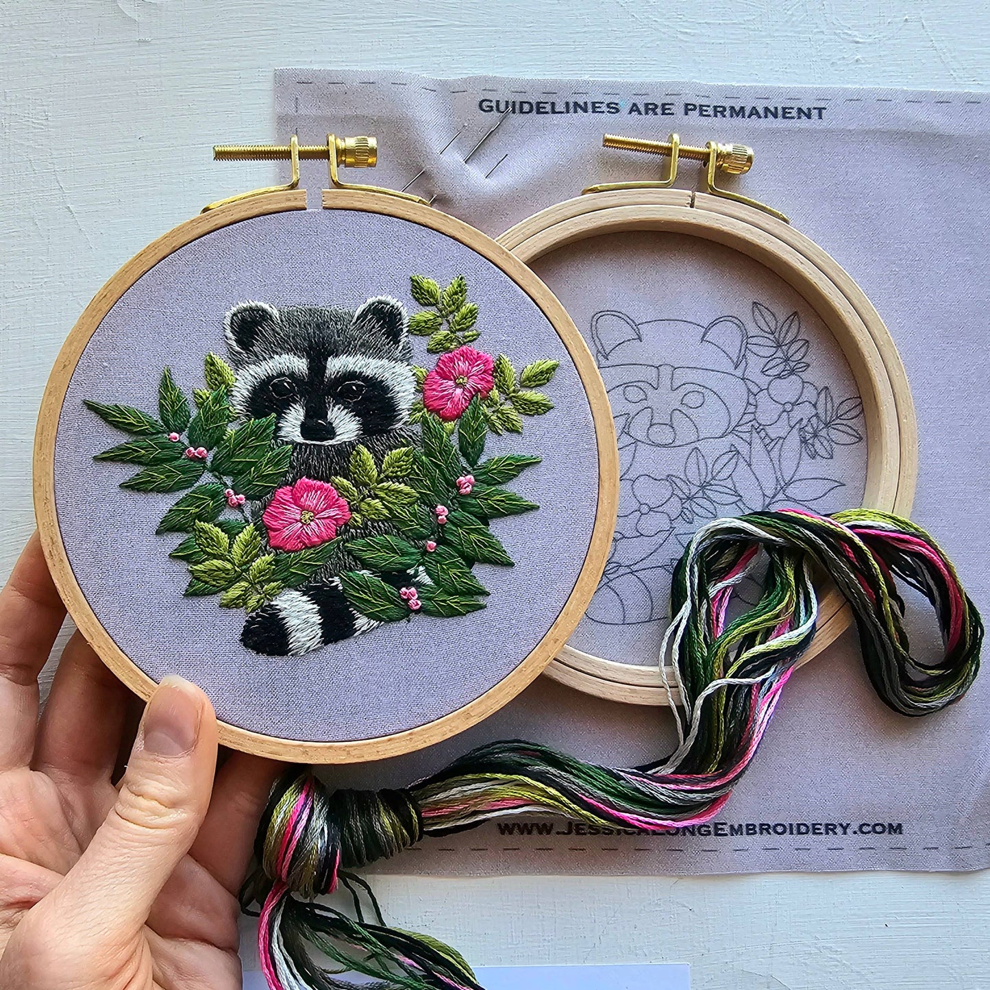 Embroidery Kit: Raccoon