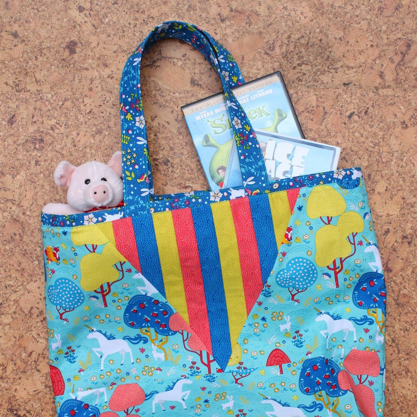 Teddy Tote Bag Pattern: Printed