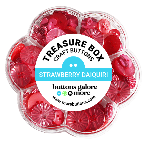 Strawberry Treasure Box β Designer Buttons by Buttons Galore & More πβ¨