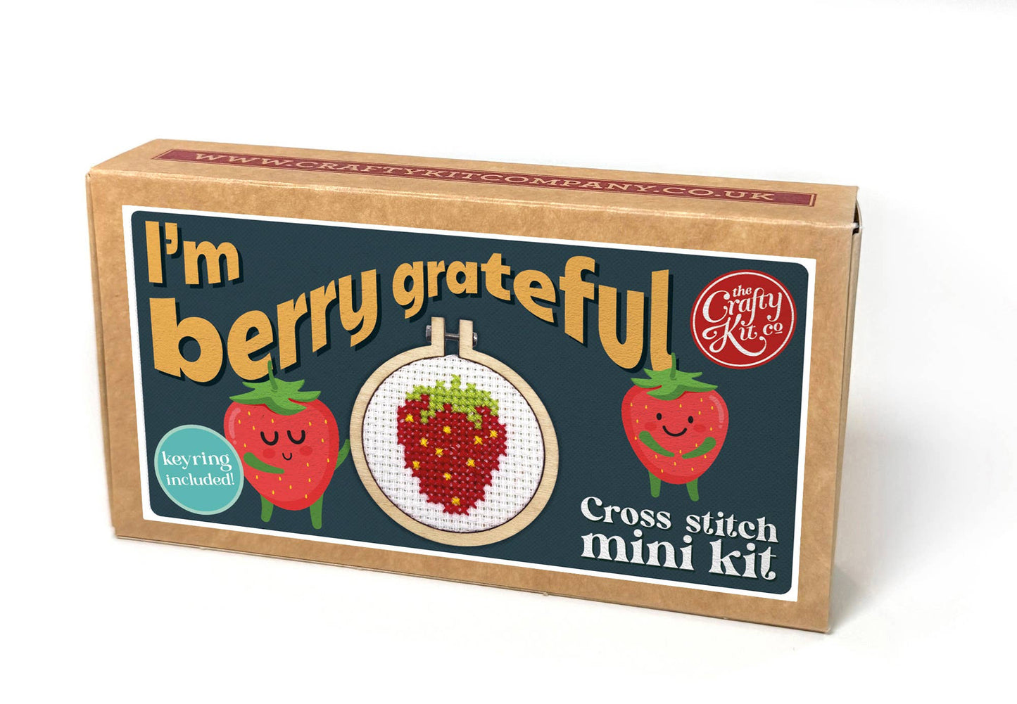 Mini Matchbox Cross Stitch Kit: I'm Berry Grateful
