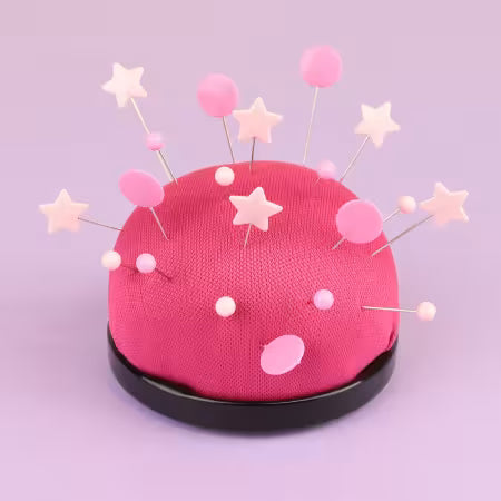 Plastic Head Pins – Light Pink Star (1½") – 100ct