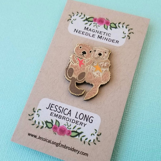 Sea Otter Needle Minder – Hard Enamel with Magnetic Back