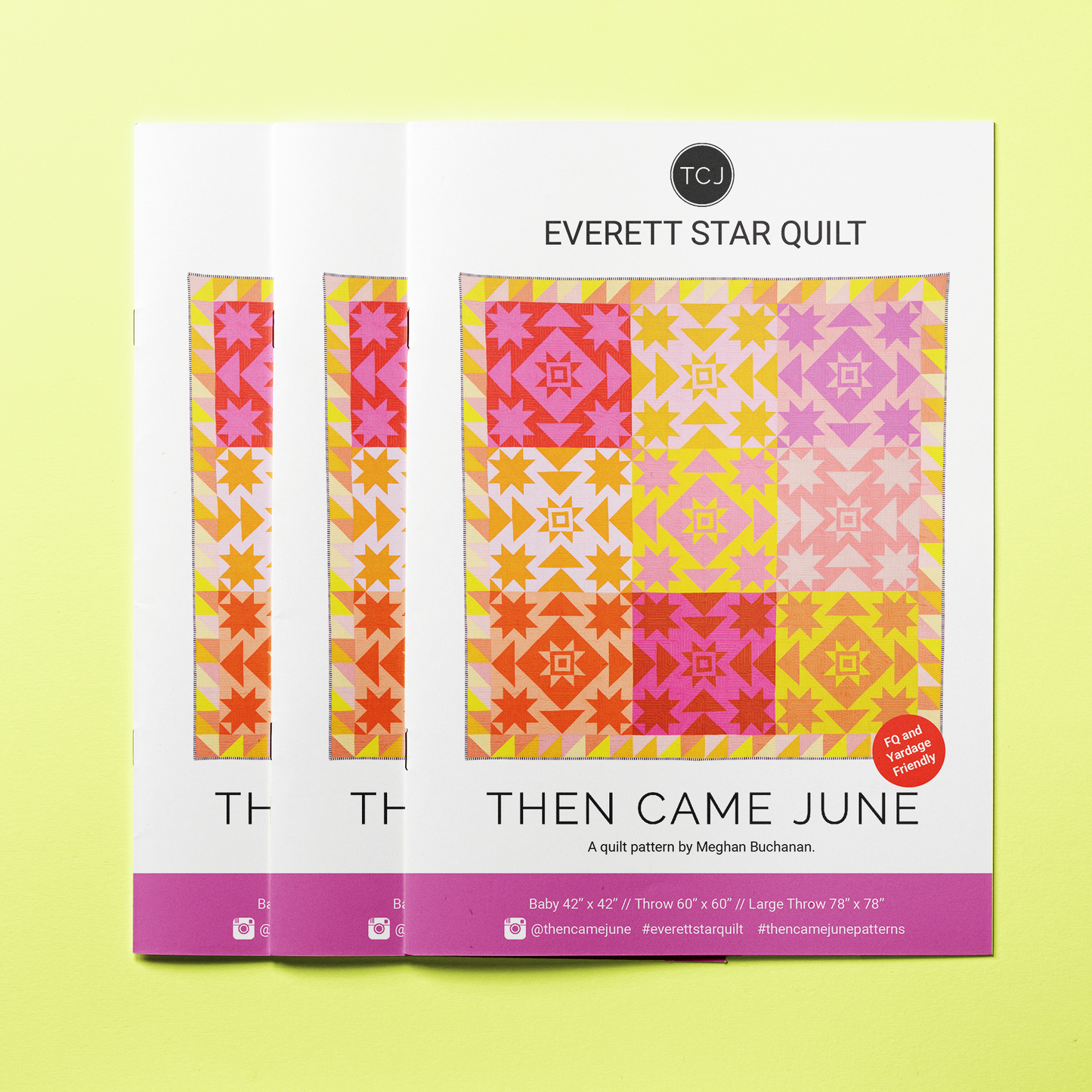 Everett Star Quilt Pattern - Printed
