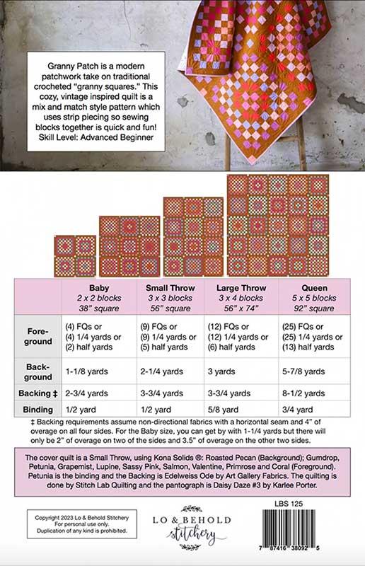 Granny Patch Quilt Pattern