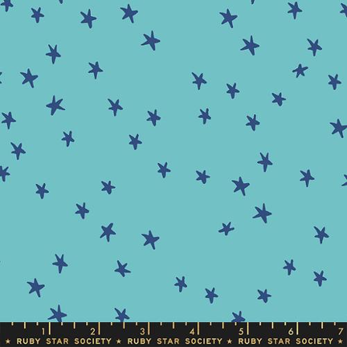 Starry Turquoise Yardage by Alexia Abegg for Ruby Star Society
