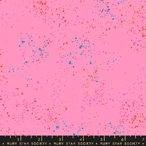 Speckled - Flamingo Fabric by Ruby Star Society