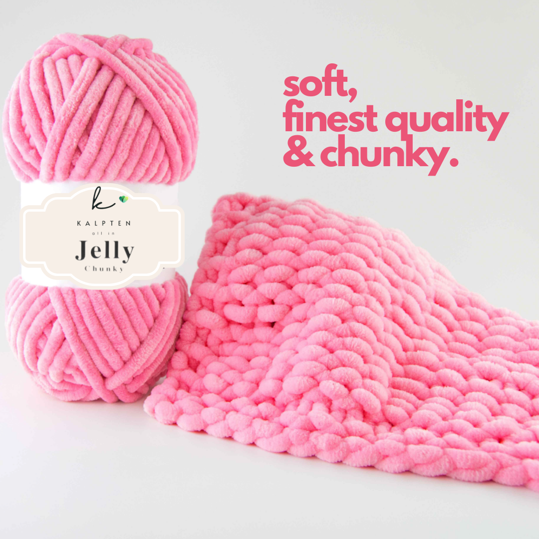 Jelly Chunky Chenille Yarn – Super Soft, Super Bulky Velvet Yarn 🧶✨: 100-40 LIGHT PINK