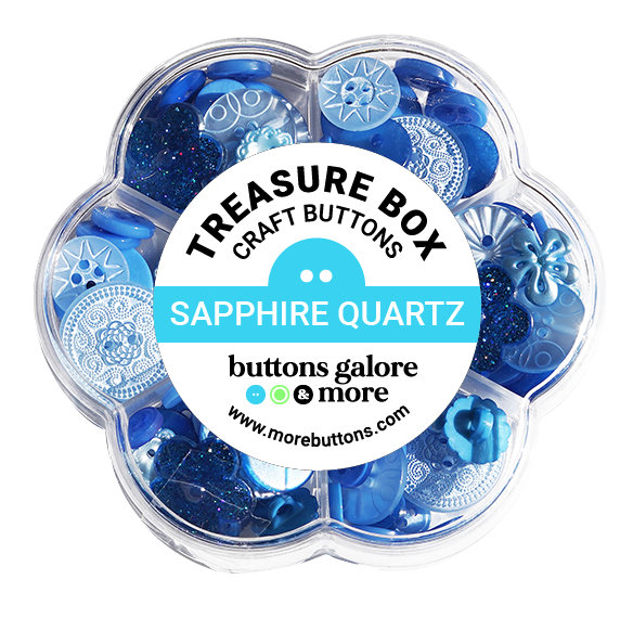Sapphire Quartz Treasure Box β Designer Buttons by Buttons Galore & More πβ¨