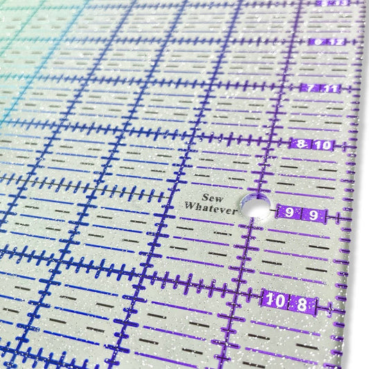 Rainbow Gradient | Glitter - 18” x 18” Ruler