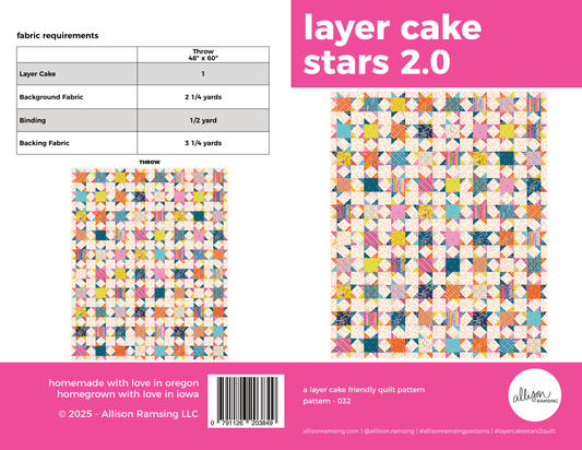 Layer Cake Stars 2.0 Quilt Pattern – Printed