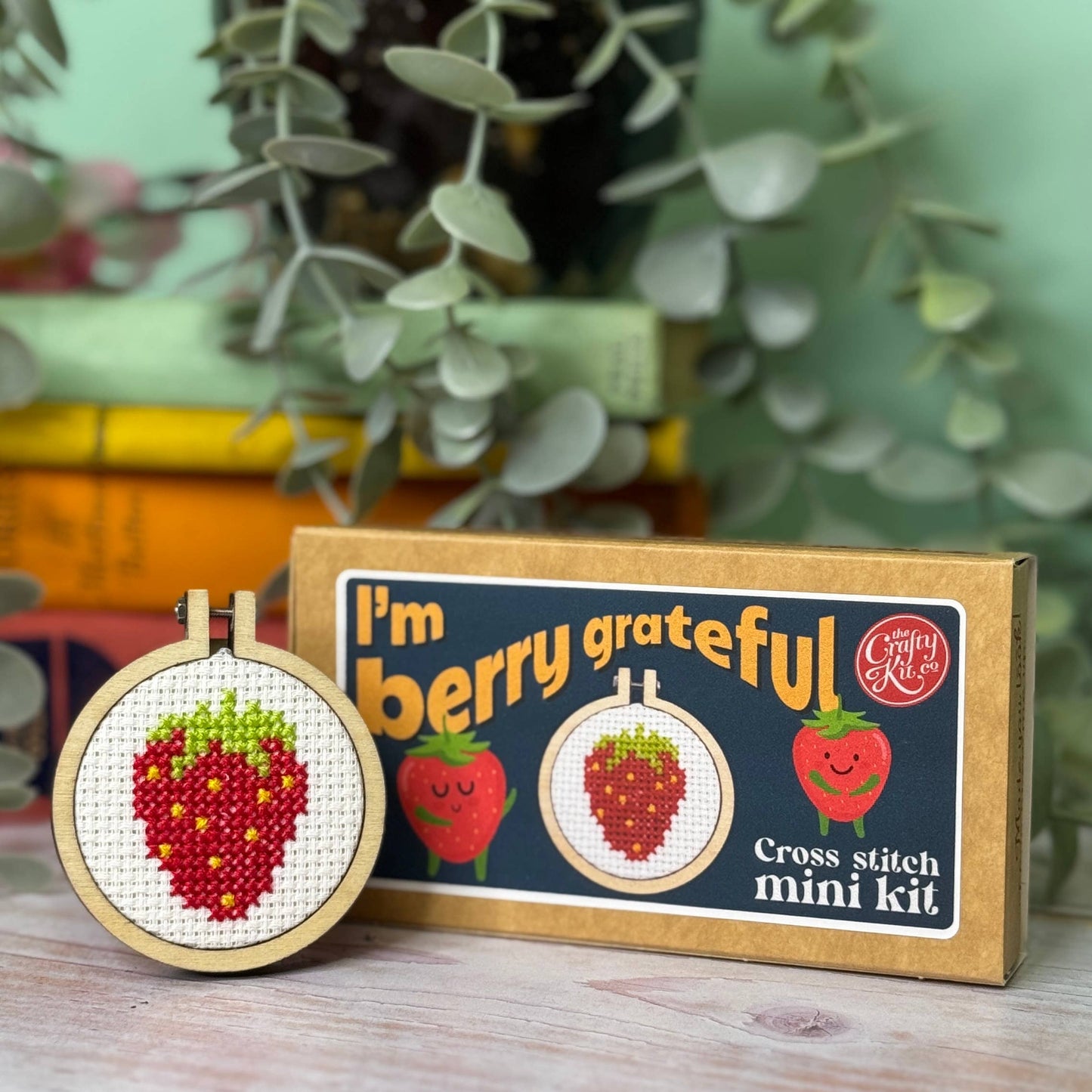 Mini Matchbox Cross Stitch Kit: I'm Berry Grateful