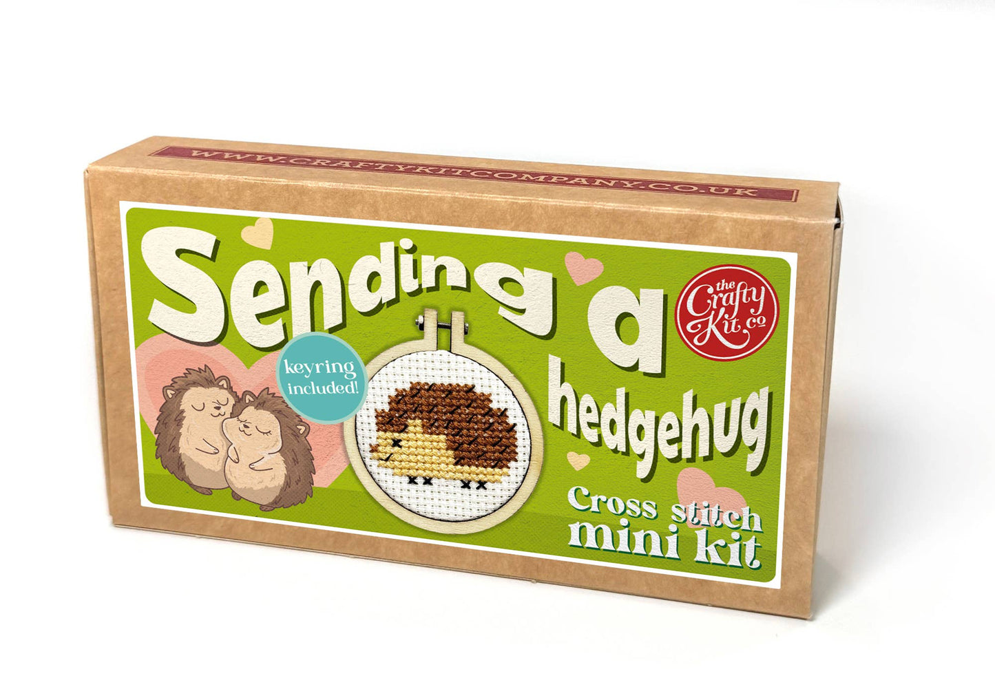 Mini Matchbox Cross Stitch Kit: Sending a hedgehug