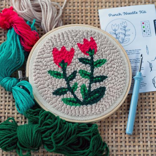 Tulips Punch Needle Kit by Kikkerland