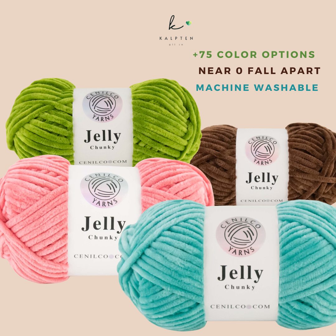 Jelly Chunky Chenille Yarn – Super Soft, Super Bulky Velvet Yarn 🧶✨: 100-40 LIGHT PINK