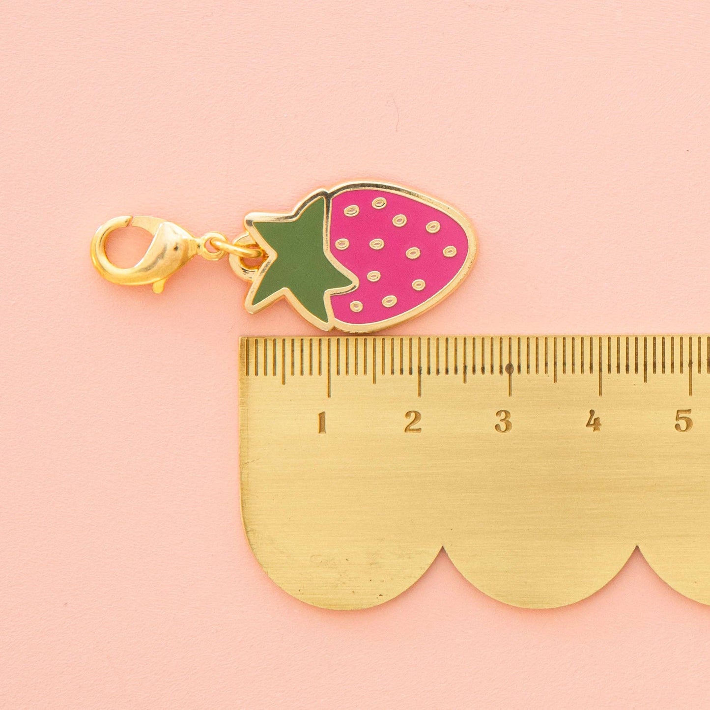 Sewing Machine Removable Zipper Charm: Strawberry