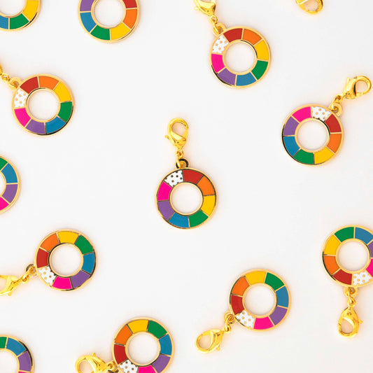 Sewing Machine Removable Zipper Charm: Color Wheel