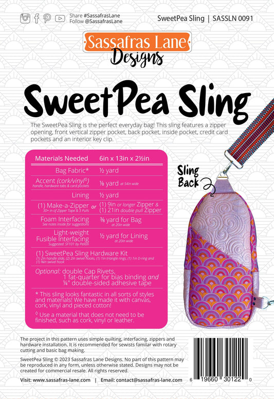 SweetPea Sling Bag Pattern: Printed