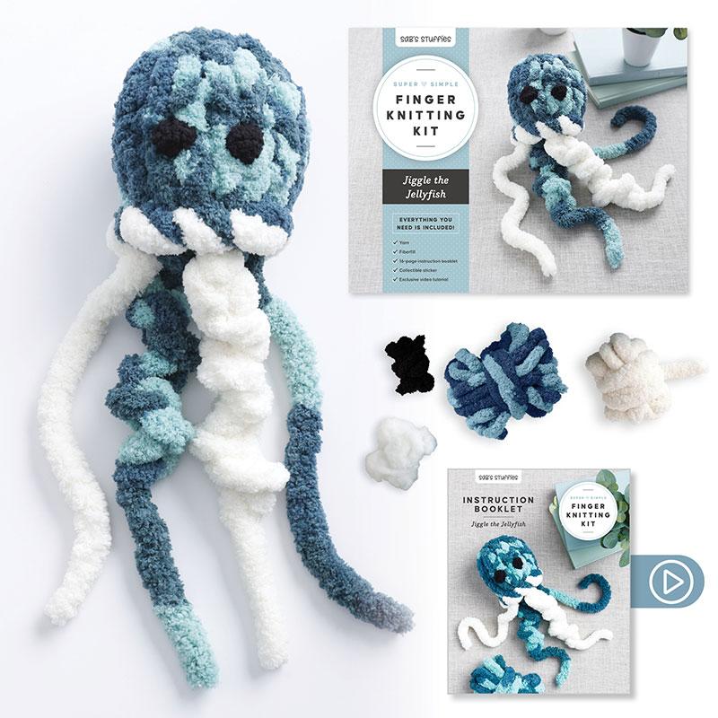 Finger Knitting Jiggle Jellyfish Kit