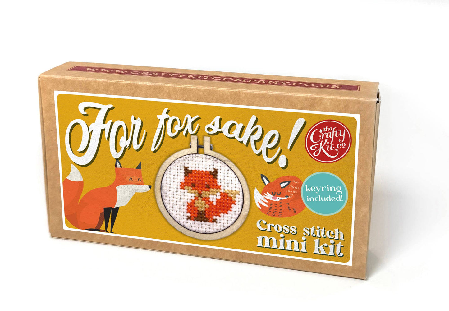 Mini Matchbox Cross Stitch Kit: For Fox Sake!