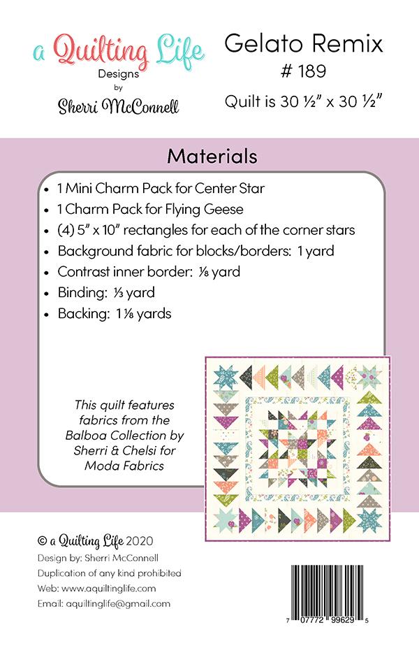 Gelato Remix Mini Charm Quilt Pattern by A Quilting Life Designs