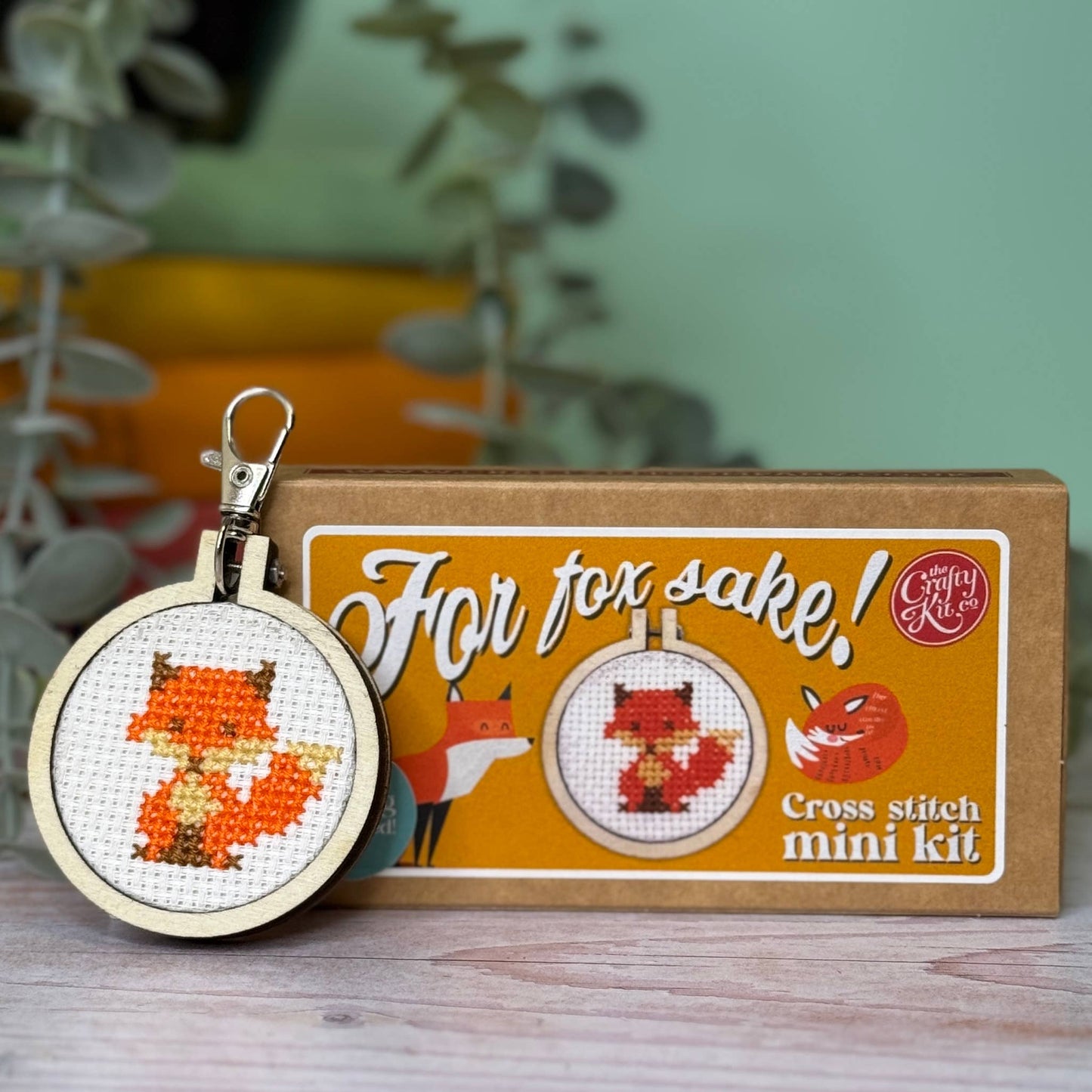 Mini Matchbox Cross Stitch Kit: For Fox Sake!
