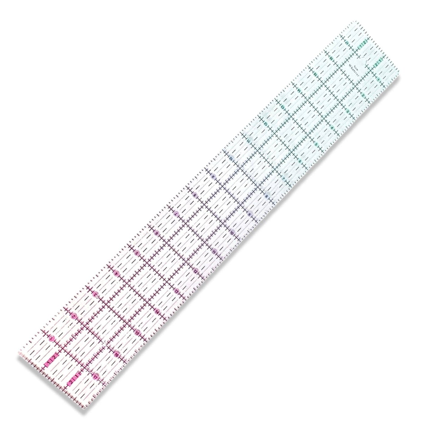 18” x 3” Ruler - Pink to Teal Gradient | Glitter