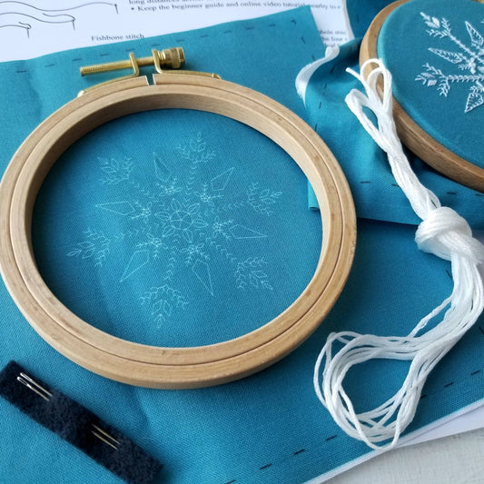 Winter Embroidery Hoop Kit – DIY Holiday Craft