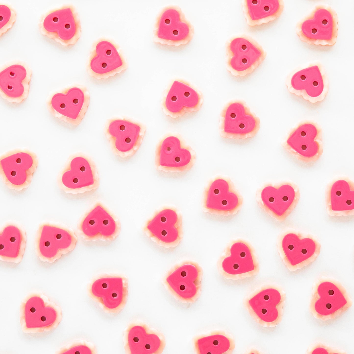 Small Sweet Heart Buttons – Pack of 10