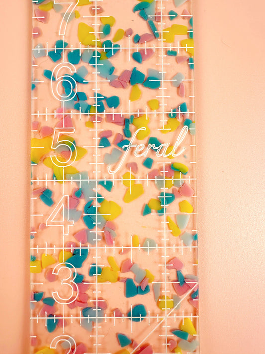 2.5” x 10” Quilting Ruler – Confetti