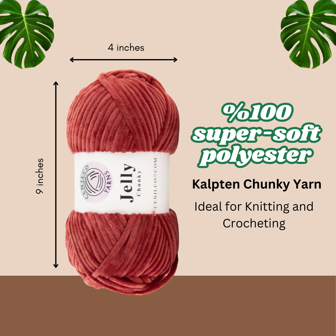 Jelly Chunky Chenille Yarn – Super Soft, Super Bulky Velvet Yarn 🧶✨: 100-40 LIGHT PINK