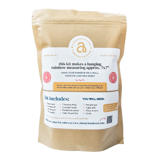 DIY Macrame Cord Rainbow Kit: The Blues