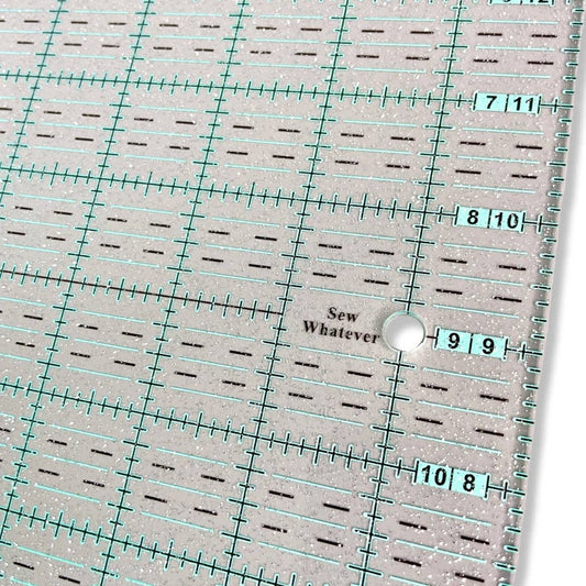 Pink to Teal Gradient | Glitter - 18” x 18” Ruler