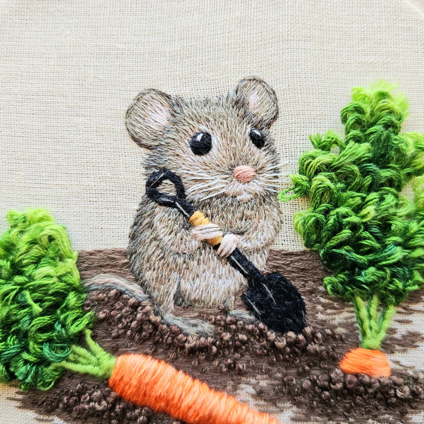 Embroidery Kit: Garden Mouse