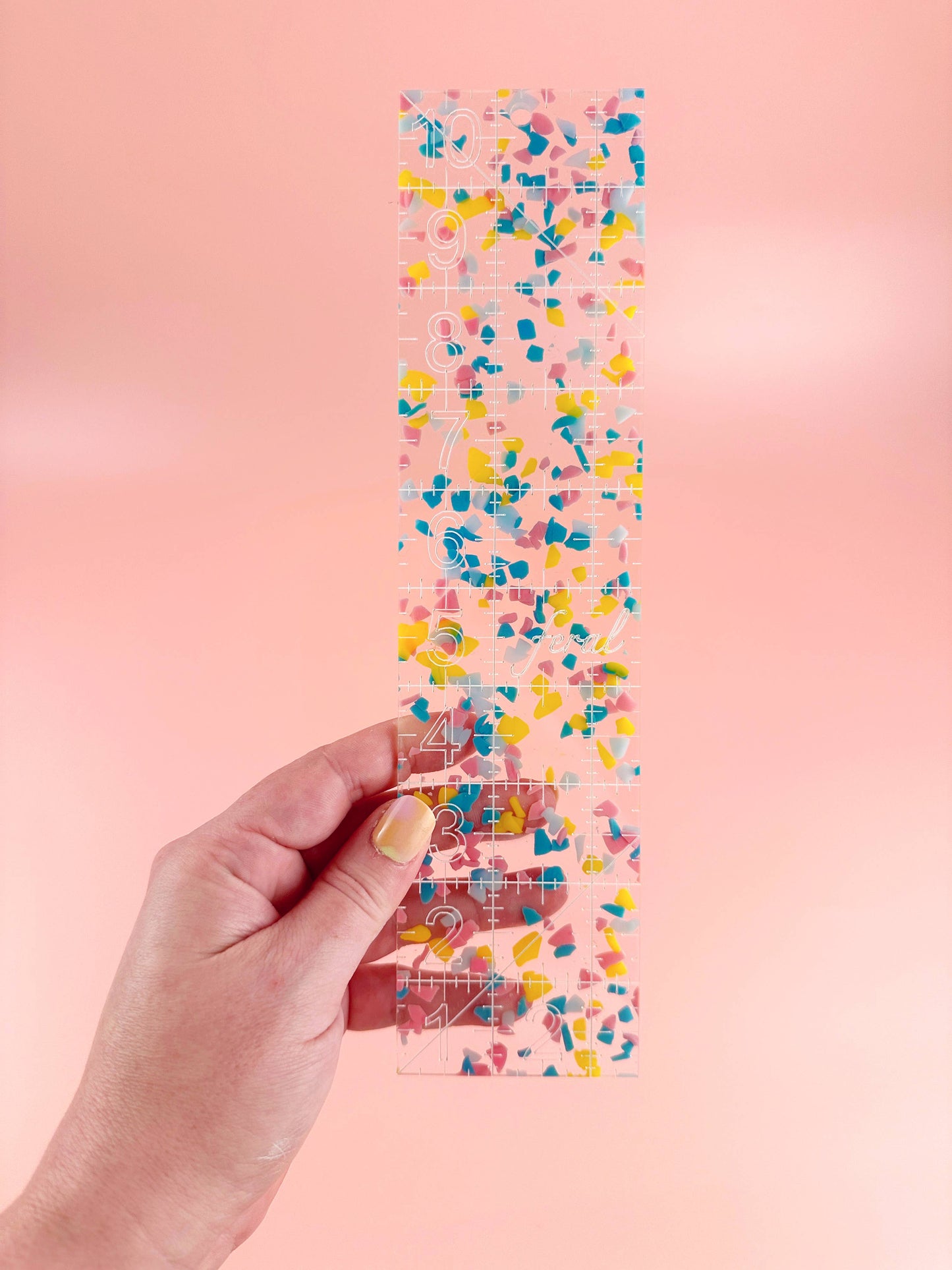 2.5” x 10” Quilting Ruler – Confetti