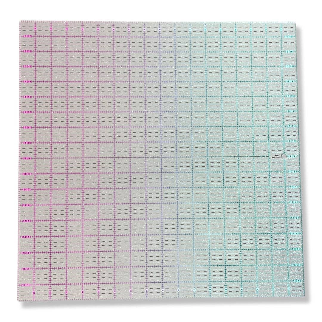 Pink to Teal Gradient | Glitter - 18” x 18” Ruler