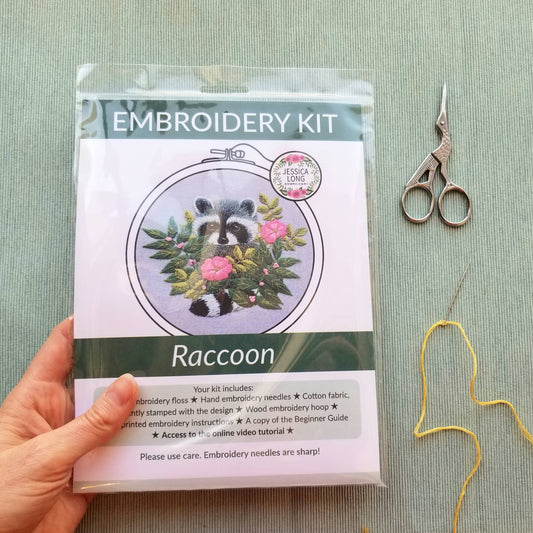 Embroidery Kit: Raccoon