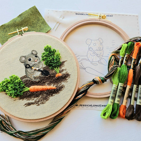 Embroidery Kit: Garden Mouse