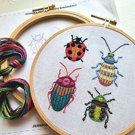 Embroidery Kit: Beetle Collection
