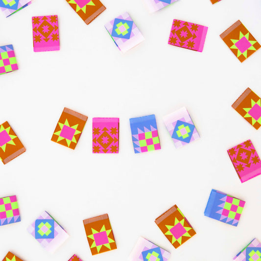 Woven Sewing Labels: Then Came June Quilt Blocks